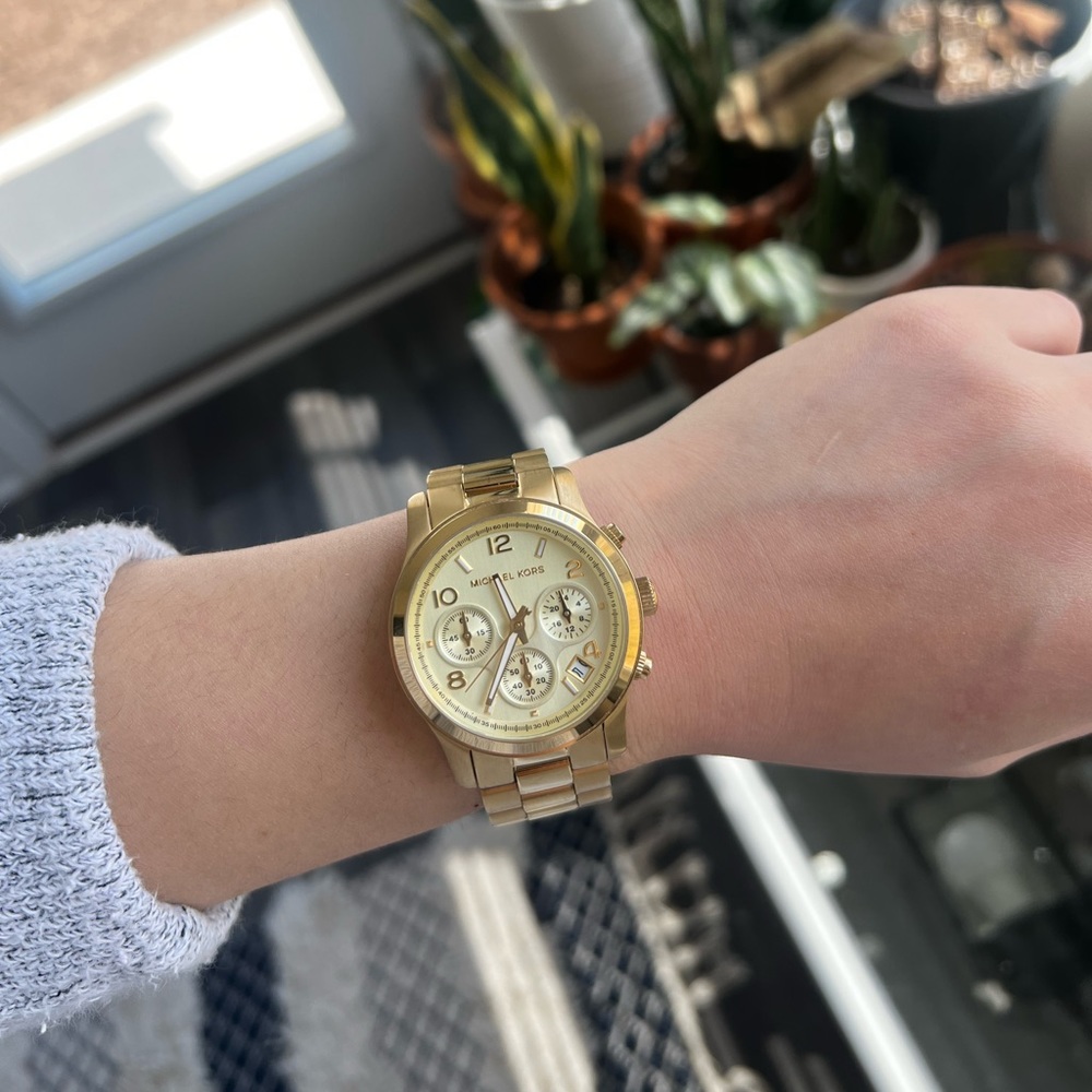Michael Kors Women’s Gold Chronograph Watch MK5055